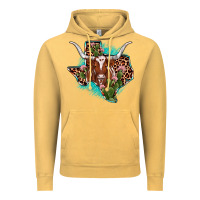 Vintage Mustard texas longhorn texas map Vintage Hoodie - JahusDesignShop