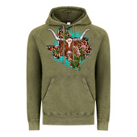 Vintage Olive texas longhorn texas map Vintage Hoodie - JahusDesignShop