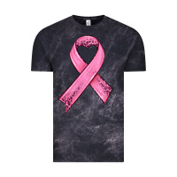 Cloud Black pink ribbon Vintage Tee - HRA Design Shop