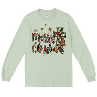 Matcha merry christmas wood slice ornament Long Sleeve Tee - JahusDesignShop