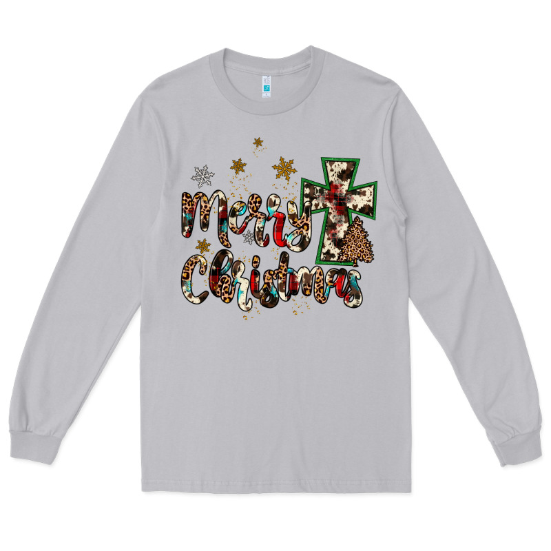 Merry Christmas Wood Slice Ornament Long Sleeve Tee by JahusDesignShop | Teevron