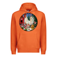 Carrot leghorn rooster christmas ornament Premium Hoodie - LillyAllenDesigns