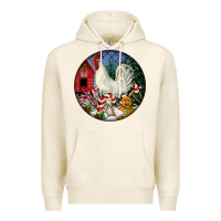 Tofu leghorn rooster christmas ornament Premium Hoodie - LillyAllenDesigns