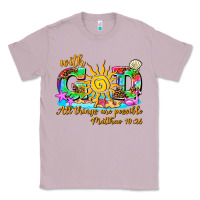 Lilac with god all things are possible summer Classic Tee - AdoDesignShop