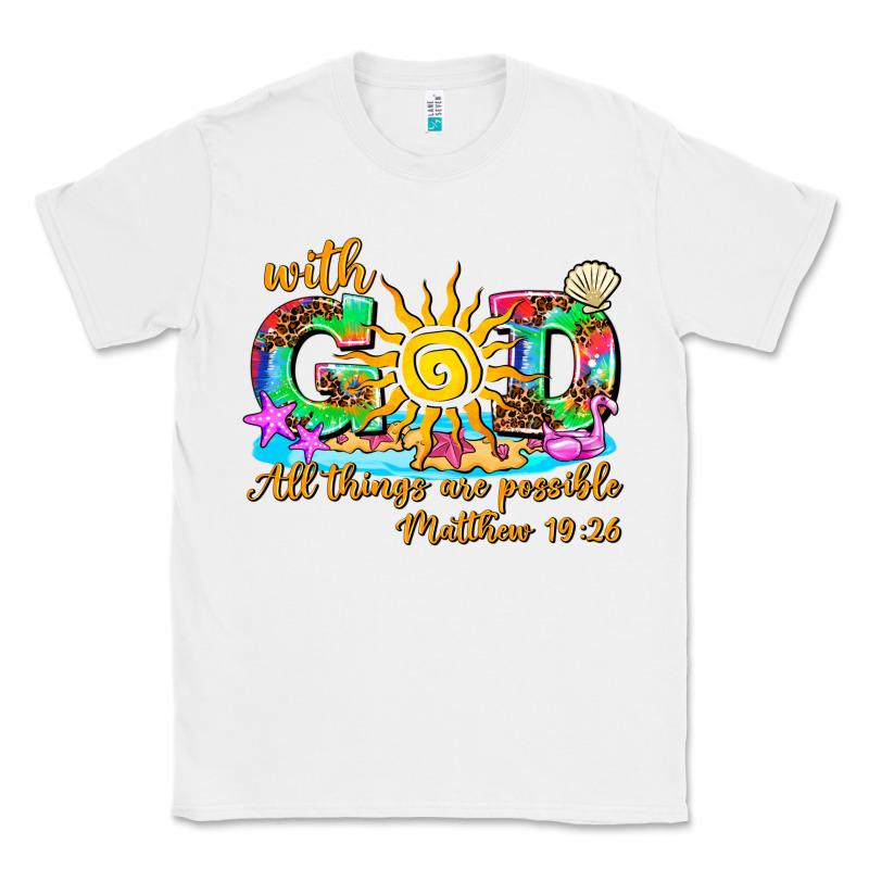 With God All Things Are Possible Summer Classic Tee by AdoDesignShop | Teevron