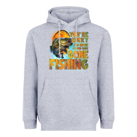 Heather Grey youre lucky im here i could have gone fishing Heavyweight Hoodie - NancyCooperArtShop