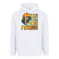 White youre lucky im here i could have gone fishing Heavyweight Hoodie - NancyCooperArtShop