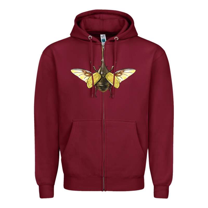 Hercules Beetle With Wings Zipper Hoodie by LillyAllenDesigns | Teevron