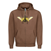 Chestnut Hercules Beetle With Wings Zipper Hoodie - LillyAllenDesigns