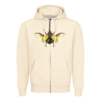 Sandshell Hercules Beetle With Wings Zipper Hoodie - LillyAllenDesigns