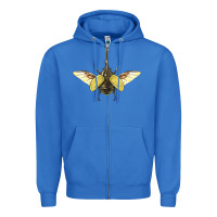 True Royal Hercules Beetle With Wings Zipper Hoodie - LillyAllenDesigns