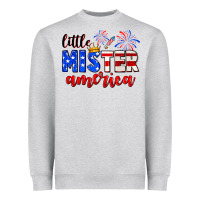 Heather Grey little mister america Heavyweight Sweatshirt - Neo Western
