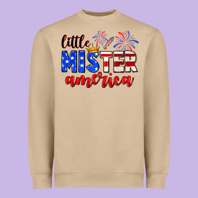 Little Mister America Heavyweight Sweatshirt Designed By Neo Western