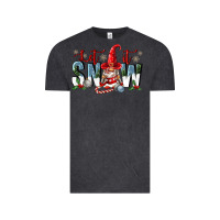 Vintage Black let it snow Vintage Tee - FaDigitalArtStudio