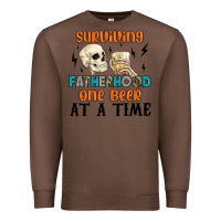 Chestnut surviving fatherhood one beer at a time Premium Sweatshirt - MaliasSmallBusiness