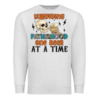 Oatmeal Heather surviving fatherhood one beer at a time Premium Sweatshirt - MaliasSmallBusiness