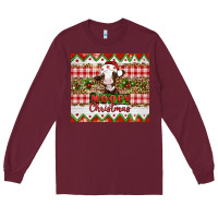 Burgundy Moooey christmas Long Sleeve Tee - Artiststas