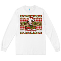 White Moooey christmas Long Sleeve Tee - Artiststas