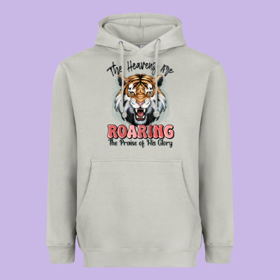 The Heavens Are Roaring Tiger Heavyweight Hoodie Designed By Maliassmallbusiness