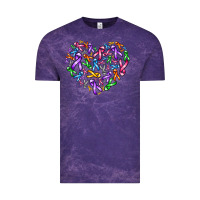 Cloud Purple cancer ribbon heart Vintage Tee - AdoDesignShop