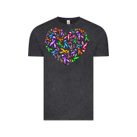 Vintage Black cancer ribbon heart Vintage Tee - AdoDesignShop