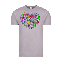 Cancer Ribbon Heart Vintage Tee | Teevron