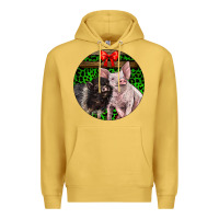 Antique Gold christmas pig Premium Hoodie - LillyAllenDesigns