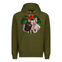Army Green christmas pig Premium Hoodie - LillyAllenDesigns