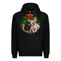 Black christmas pig Premium Hoodie - LillyAllenDesigns