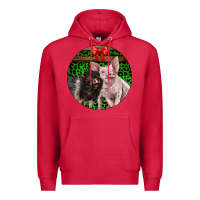 Cardinal christmas pig Premium Hoodie - LillyAllenDesigns