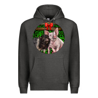 Charcoal Heather christmas pig Premium Hoodie - LillyAllenDesigns