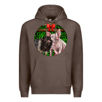 Coffee christmas pig Premium Hoodie - LillyAllenDesigns