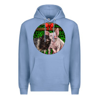 Colony Blue christmas pig Premium Hoodie - LillyAllenDesigns