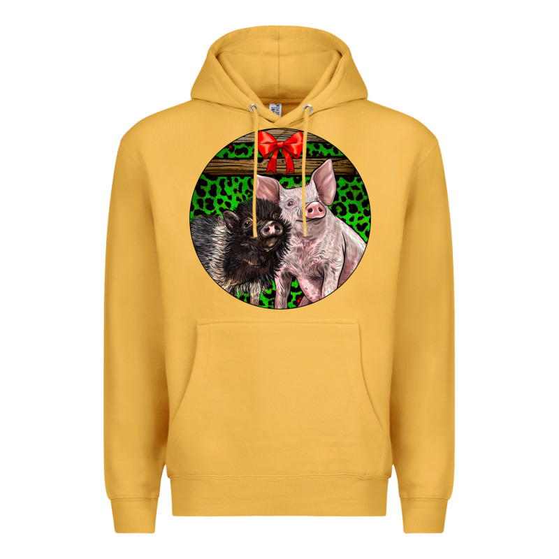 Christmas Pig Premium Hoodie by LillyAllenDesigns | Teevron