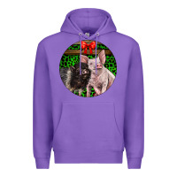Purple christmas pig Premium Hoodie - LillyAllenDesigns