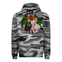 Slate Camo christmas pig Premium Hoodie - LillyAllenDesigns
