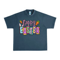 Midnight Navy Easter Day Happy Easter Urban Heavy Tee - OliviaCreatesArt