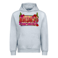 Heather Grey Badass Mamacita Urban Hoodie - texasbilliewilder