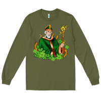 Army Green st patricks and horseshoes with shamrocks Long Sleeve Tee - AdoDesignShop
