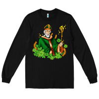 Black st patricks and horseshoes with shamrocks Long Sleeve Tee - AdoDesignShop