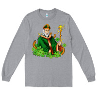 Heather Grey st patricks and horseshoes with shamrocks Long Sleeve Tee - AdoDesignShop