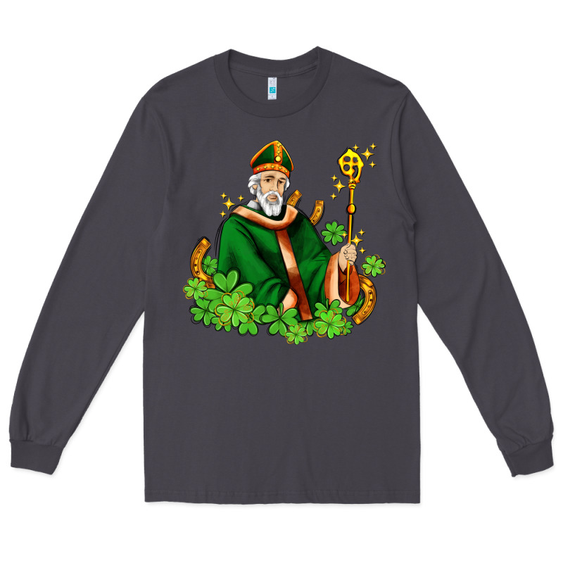 St Patricks And Horseshoes With Shamrocks Long Sleeve Tee by AdoDesignShop | Teevron
