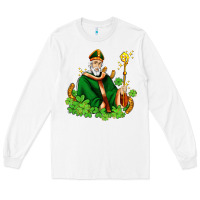 White st patricks and horseshoes with shamrocks Long Sleeve Tee - AdoDesignShop