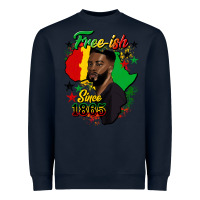 Navy free ish since 1865 black man Heavyweight Sweatshirt - HRA Design Shop