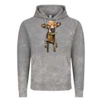 Cloud Rock heifer cow with cow bell Vintage Hoodie - RanaPortraitStore