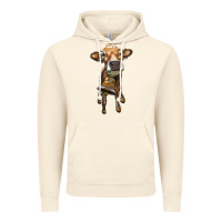 Vintage Artic heifer cow with cow bell Vintage Hoodie - RanaPortraitStore