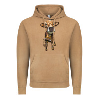 Vintage Camel heifer cow with cow bell Vintage Hoodie - RanaPortraitStore