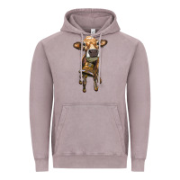 Vintage Zinc heifer cow with cow bell Vintage Hoodie - RanaPortraitStore