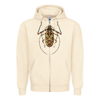 Sandshell Acrocinus Beetle Illustrations Zipper Hoodie - LillyAllenDesigns