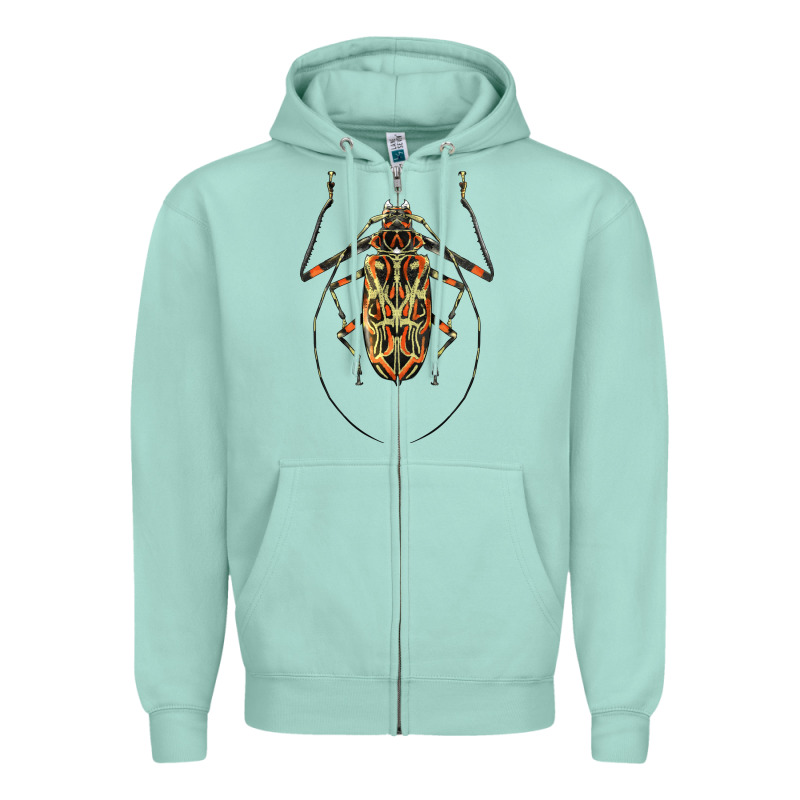 Acrocinus Beetle Illustrations Zipper Hoodie by LillyAllenDesigns | Teevron